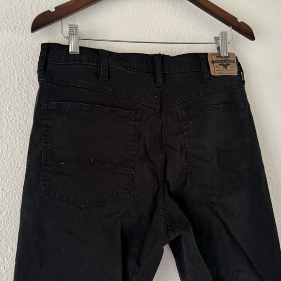 Wrangler Black Straight Fit Denim 34X32 Mens Casual Pants Jeans Utility Work - Picture 7 of 11